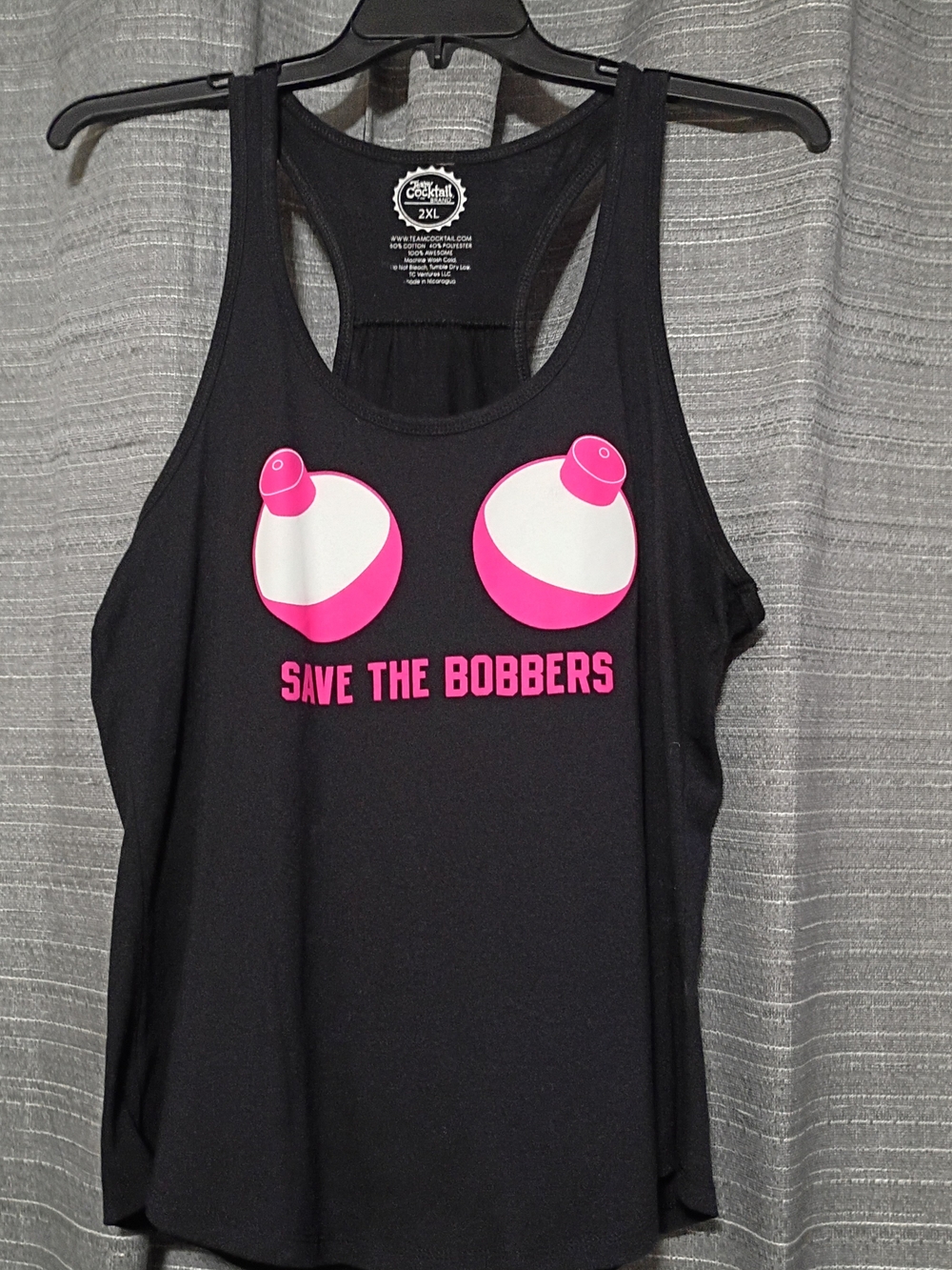 "Save The Bobbers" Black Tank Top - 2XL